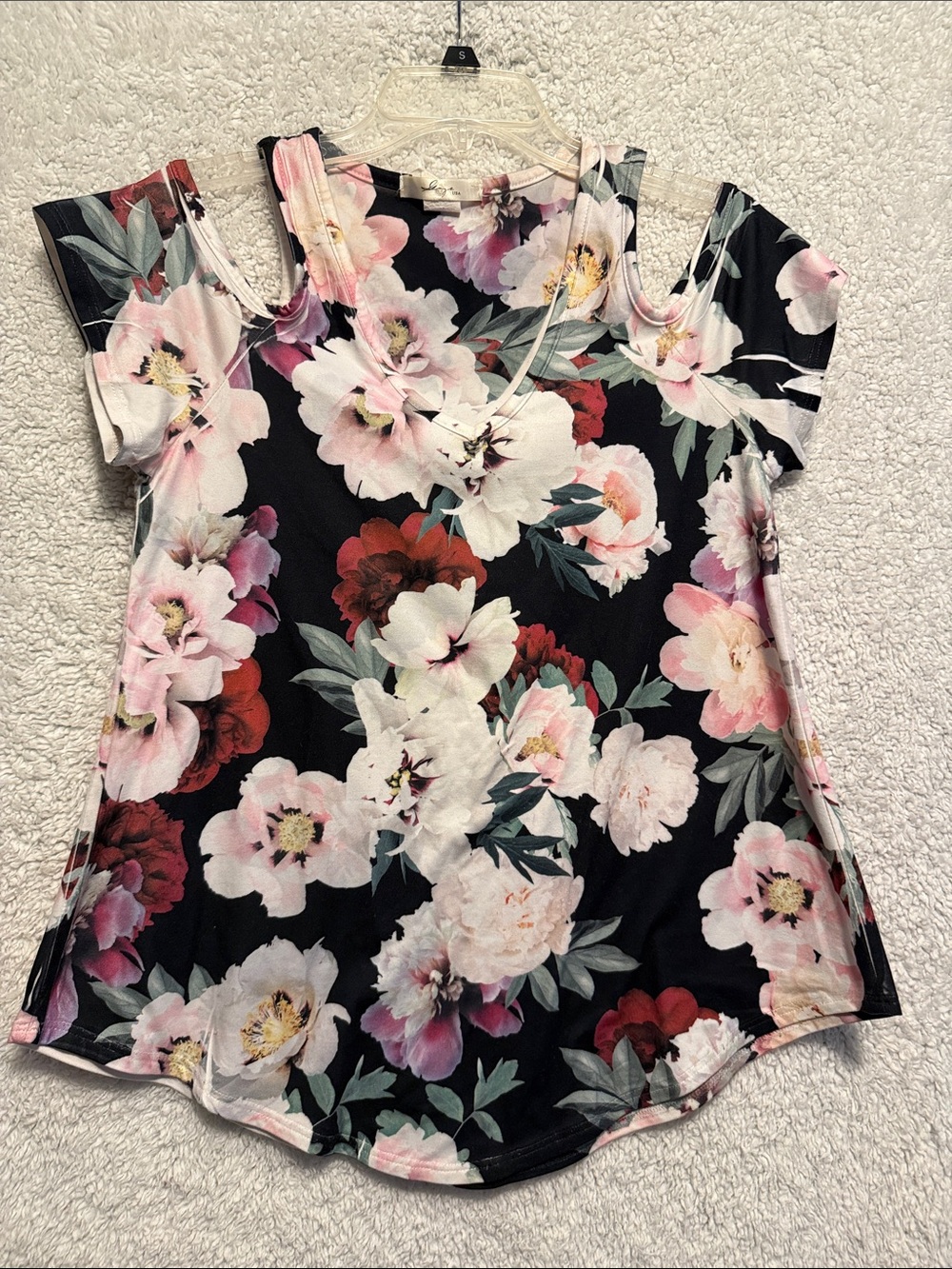 Floral Open-Shoulder Women’s Top
